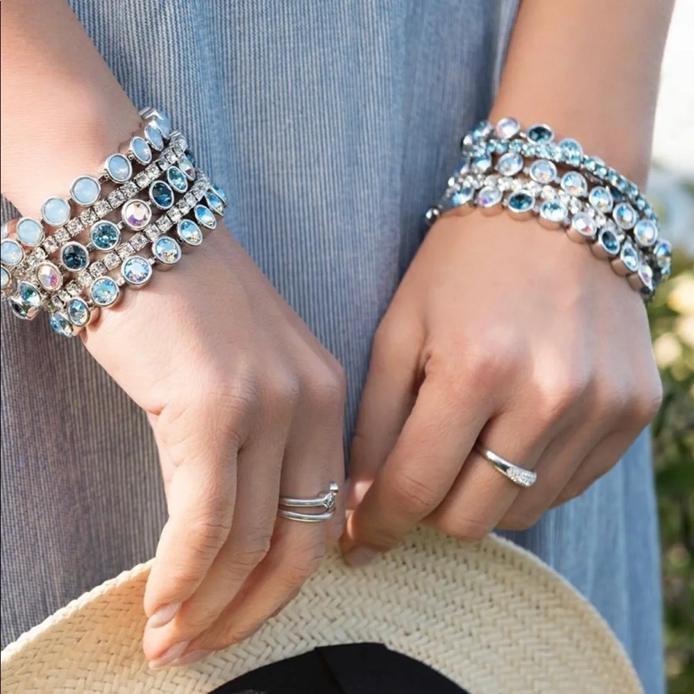 Aquamarine ice bracelet Touchstone Crystal by Swarovski BNIB